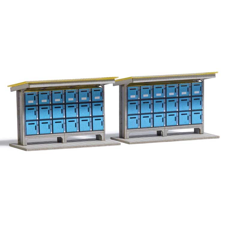 Parcel Delivery Lockers - Laser-Cut Kit -- Includes 2 Locker Stands 4 x 1.9 x 2.7cm-2