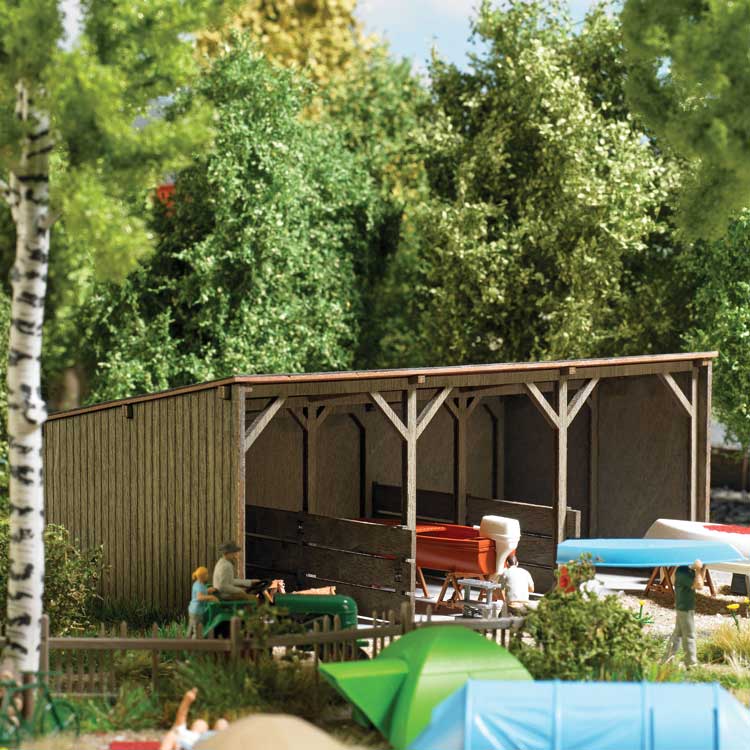 Wood Shelter -- Laser-Cut Wood Kit - 12.3 x 6.5 x 4.6cm-1
