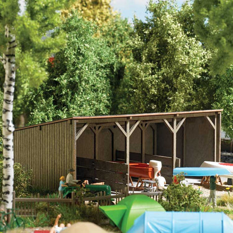 Wood Shelter -- Laser-Cut Wood Kit - 12.3 x 6.5 x 4.6cm-1