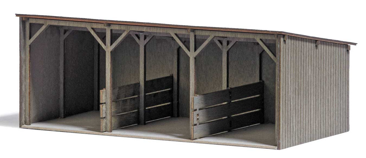 Wood Shelter -- Laser-Cut Wood Kit - 12.3 x 6.5 x 4.6cm-2