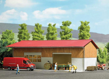Crop and Machinery Storage Shed -- Laser-Cut Kit - 8-3/16 x 7-1/4 x 3-1/2" 20.8 x 18.5 x 8.8cm-1