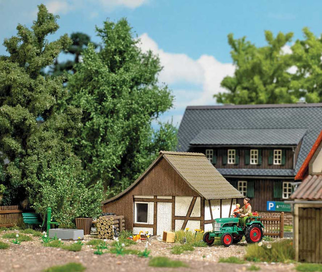 Half-Timber Shed -- Laser-Cut Kit - 3-1/16 x 2 x 1-7/8" 7.8 x 5.1 x 4.8cm-1