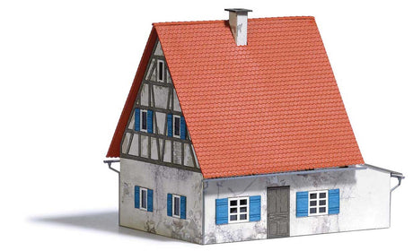 Weathered Half-Timber House -- Laser-Cut Kit - 4-13/16 x 3-3/8 x 4-3/16" 12.2 x 8.6 x 10.6cm-2