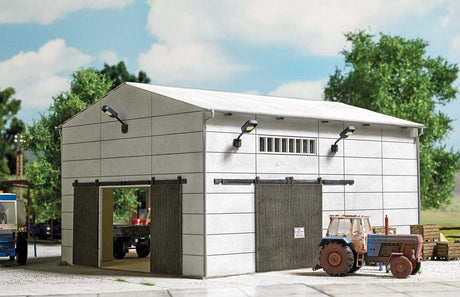 Concrete LPG Farm Shed -- Laser-Cut Kit - 6-15/16 x 5-9/16 x 4" 17.6 x 14.1 x 10.2cm-1