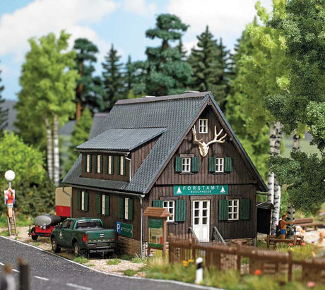 Forestry Office -- Laser-Cut Wood Kit - 5-3/8 x 3-1/16 x 3-5/8" 13.6 x 7.8 x 9.2cm-1