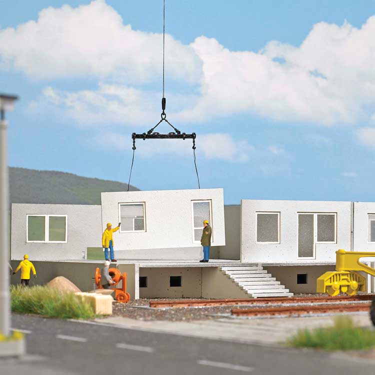 WBS 70 5-Story Prefabricated Concrete Building Under Construction -- Laser-Cut Kit - 19.8 x 14 x 5cm-1
