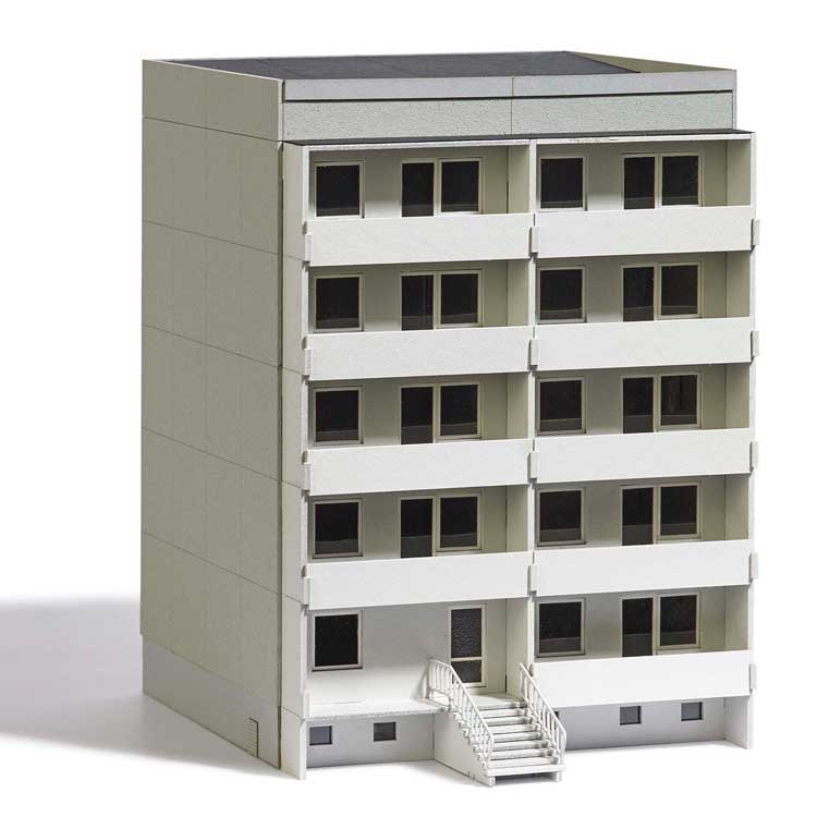 WBS 70 5-Story Prefabricated Concrete Building -- Laser-Cut Kit - 19.8 x 14 x 19.6cm-2