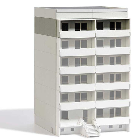 WBS 70 Prefabricated Concrete Building Add-On Single Story -- Laser-Cut Kit - 15.8 x 14 x 3.4cm-3