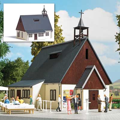 Bad Reiboldsgruen Chapel -- Laser-Cut Wood & Card Kit - 5-15/16 x 4-7/16 x 5-5/8" 15 x 11.2 x 14.2cm-2