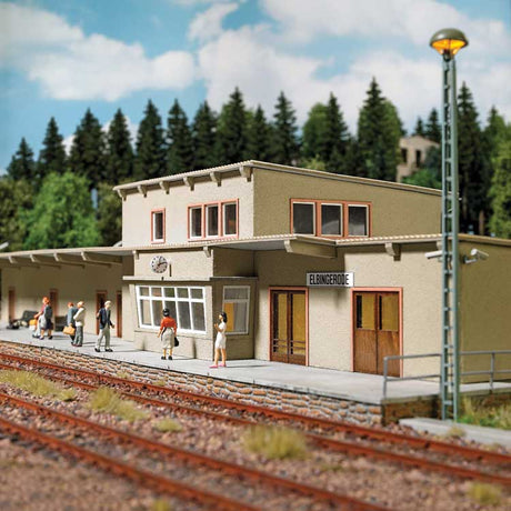 Elbingerode Train Station -- Laser-Cut Wood & Card Kit - 18-1/8 x 6-3/16 x 3-1/2" 46 x 15.7 x 8.8cm-3