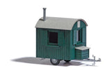 Logger's Trailer Hut - Laser-Cut Wood Kit -- Green-2