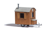 Logger's Trailer Hut - Laser-Cut Wood Kit -- Brown-2