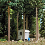 Logger's Trailer Hut - Laser-Cut Wood Kit -- Gray-1