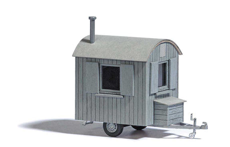Logger's Trailer Hut - Laser-Cut Wood Kit -- Gray-2