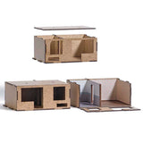 3 Apartment Interiors for WBS 70 Prefabricated Concrete Building -- Laser-Cut Kit with Interior Wall Decorations-2
