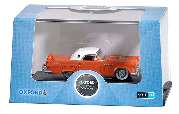 1956 Ford Thunderbird - Assembled - Oxford -- Salmon, White-1