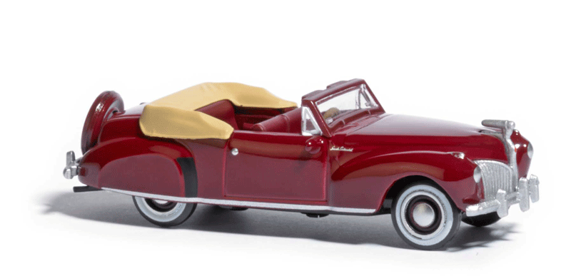 1941 Lincoln Continental Convertible - Assembled - Oxford -- Top Down (maroon)