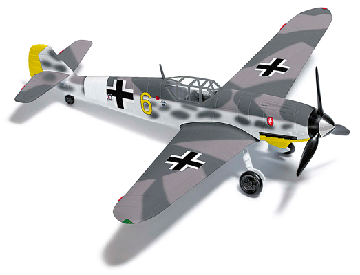 Messerschmidt Bf 109 G2 - Assembled -- German Air Force WWII Reconnaissance Group 11 (gray Camouflage)