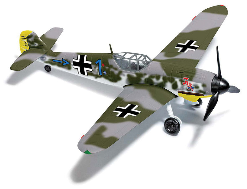 Messerschmidt Bf 109 F4B WWII Aircraft - Assembled -- German Air Force Jagdbomber (camouflage, gray, green)