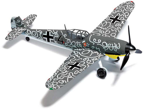 Messerschmitt Bf 109 F4 - Assembled -- Schwarze Vier (1939, gray camouflage)
