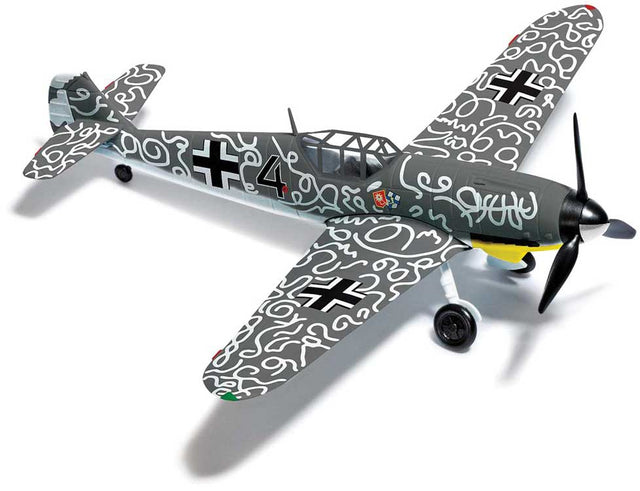 Messerschmitt Bf 109 F4 - Assembled -- Schwarze Vier (1939, gray camouflage)