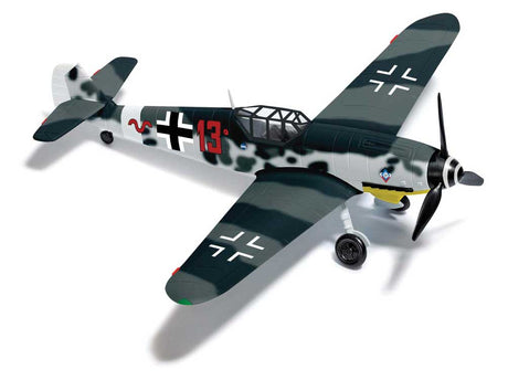 Messerschmitt Bf 109 G6 - Assembled -- German Air Force Heinz Bartels (camouflage, gray, white, black)