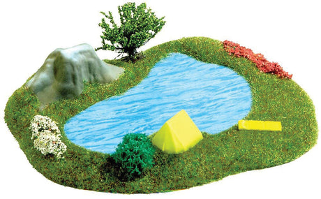 Small Lake w/Tent -- 5-7/8 x 5-1/2"  15 x 14cm