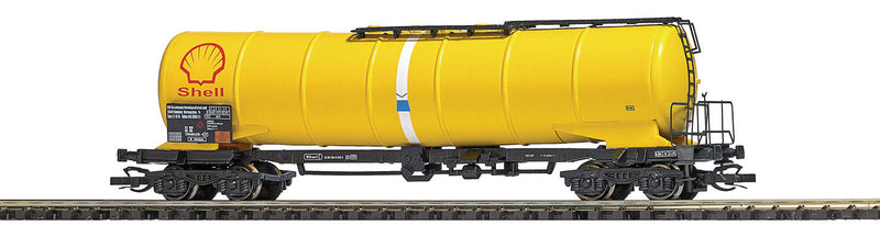4-Axle Tank Car - Ready to Run -- Shell (Era V; yellow, red)