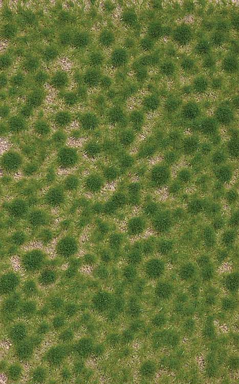 Grass Tuft Sheet -- Short Spring Tufts - 1/16"  .2cm Tall, 5-7/16 x 3-7/16"  13.8 x 8.8cm-1