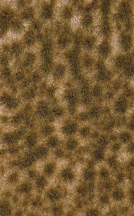 Grass Tuft Sheet -- 2-Color Long Fall Tufts 1/4" .6cm Tall, 5-7/16 x 3-7/16" 13.8 x 8.8cm