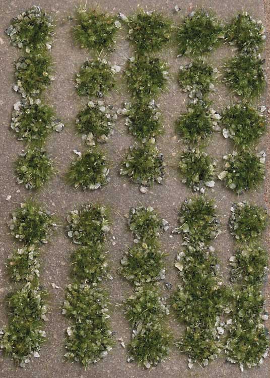 Grass Tufts with Stones -- Late Summer pkg(40)
