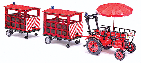 1953 Kramer KL 11 Farm Tractor - Assembled -- With 2 Riding Trailers (red)