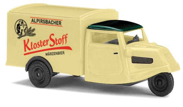 1935 Tempo Dreirad 3-Wheeled Box-Body Delivery Truck - Assembled -- Alpirsbacher (ivory, red, green, red, German lettering)