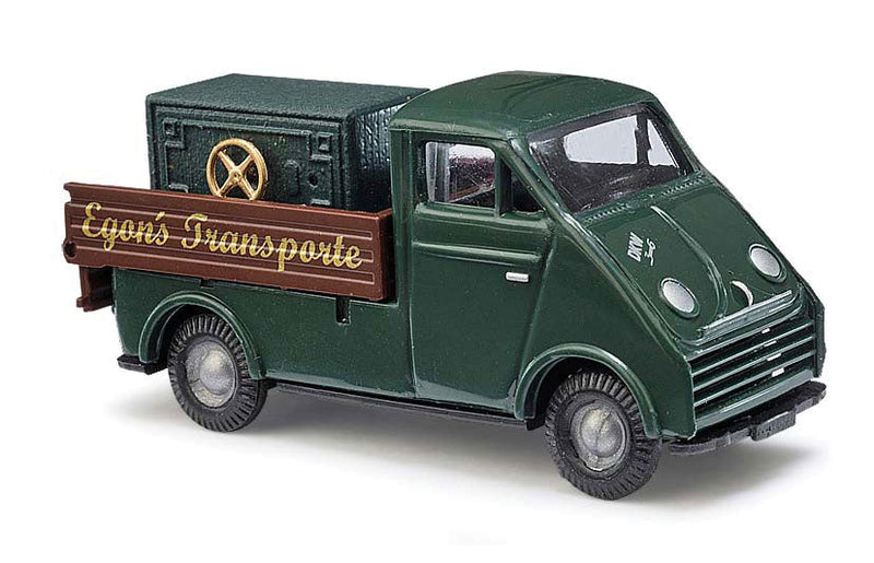 1956 DKW 3=6 Pickup Truck w/Safe Load - Assembled -- Green, Brown (German Lettering)