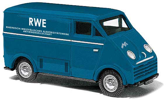 1956 DKW 3=6 Van - Assembled -- RWE (blue, German Lettering)