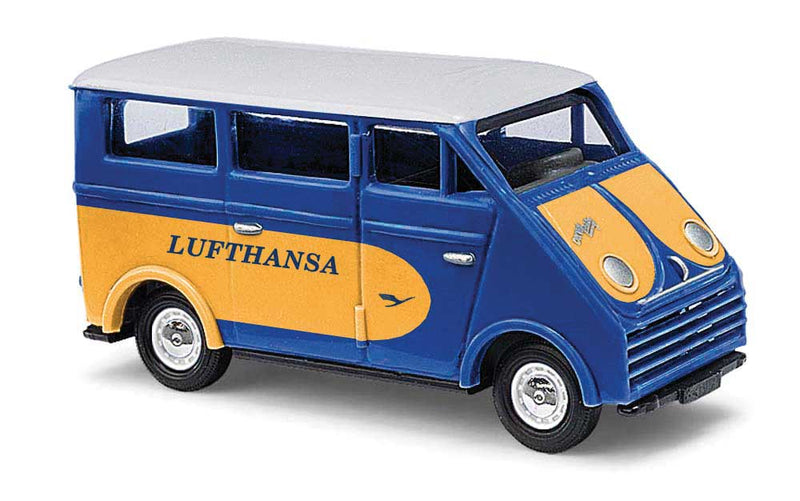1956 DKW 3=6 Van - Assembled -- Deutsche Luftansa (blue, orange, German Lettering)