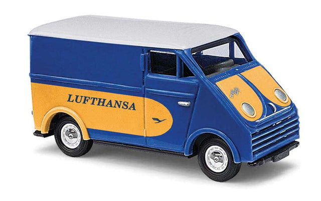 1956 DKW 3=6 Cargo Van - Assembled -- Lufthansa (blue, yellow)