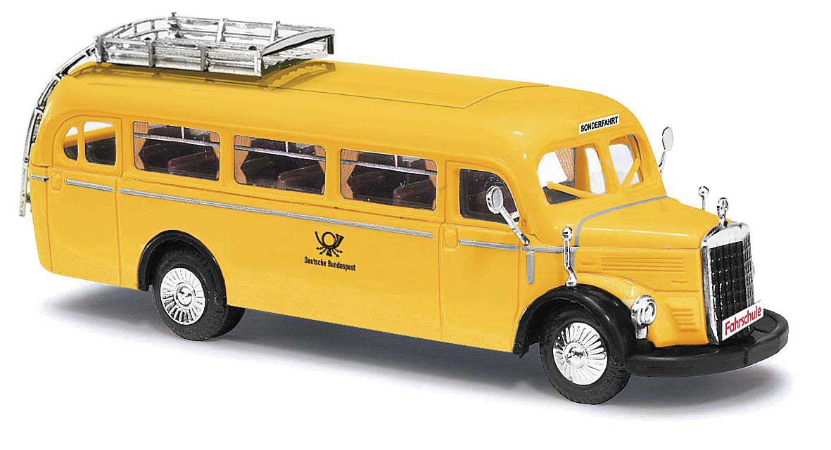 1949 Mercedes-Benz O-3500 Bus - Assembled -- German Post (yellow, black, German Lettering)