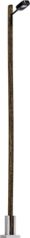 Square Station/Platform Lamp on Wood Post -- With Yellow LED 5-9/16"  14.2cm Tall