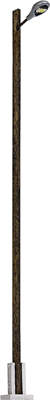 Teardrop Station/Platform Lamp on Wood Post -- With Yellow LED 5-9/16"  14.2cm Tall