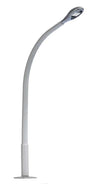 Street Lamp with Curved Concrete Mast, Teardrop Lamp -- Yellow LED, 3"  7.7cm