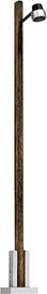 Streetlight on Wood Post -- With Yellow LED - 3-5/8"  9.2cm Tall