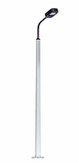 Streetlight w/Concrete Mast -- With Rectangular Light Housing (black) 3-1/2"  9cm Tall