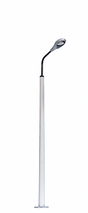 Streetlight w/Concrete Mast -- With Teardrop Light Housing (silver) 3-1/2"  9cm Tall