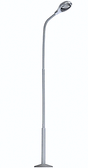 Metal-Mast Street Light w/White LED -- Silver - 3-1/2"  8.9cm Tall