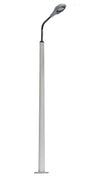 Concrete Pole Street Light w/White LED -- Silver Lamp Head 3-1/2"  9cm Tall