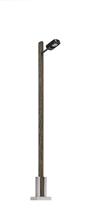 Wooden-Mast Streetlights -- 2-3/4"  7cm