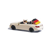 2013 Mercedes-Benz E-Klasse 2-Door Convertible - Assembled -- Soccer (Football) Fever 2024 (ivory, 2 Figures, German Flag)
