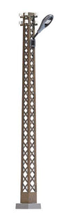 Lamp with Rusty Latticework Mast, Teardrop Lamp -- Yellow Light, 4-3/16"  10.5cm Tall