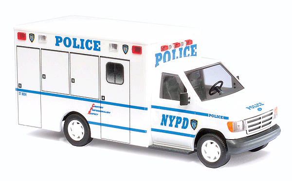 1992 Ford E-350 Ambulance - Assembled -- New York Police Department (blue, white)
